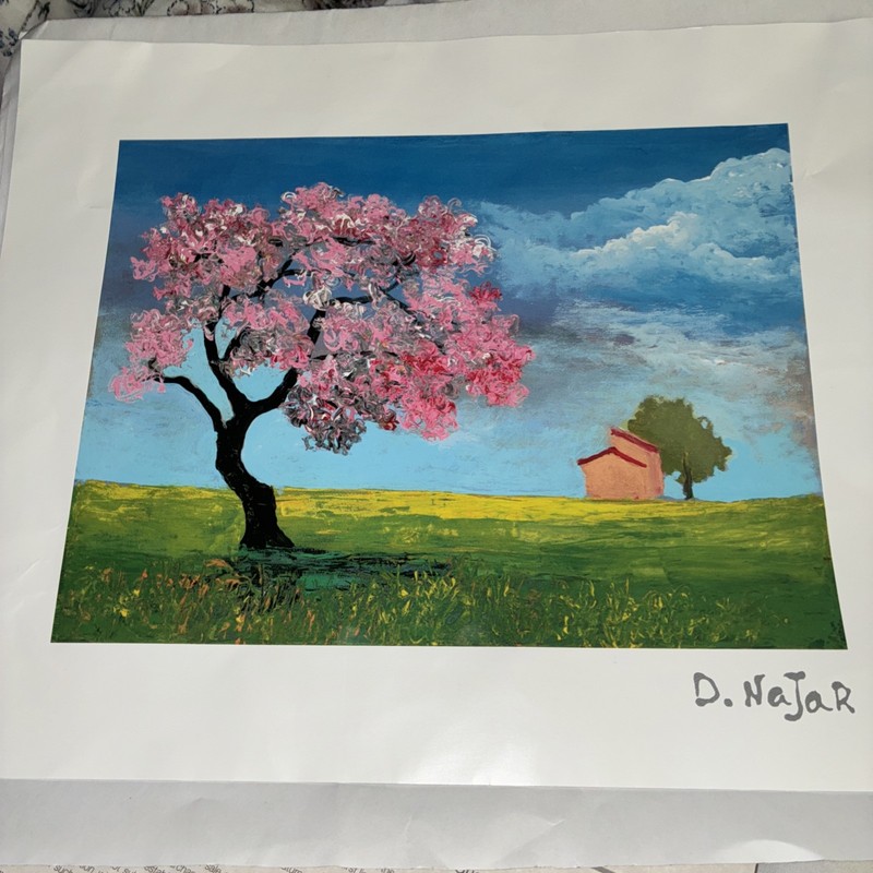 David Najar “Rural Home” lithograph w/ Spot Varnish-Park West Gallery COA 10x12 gallery
