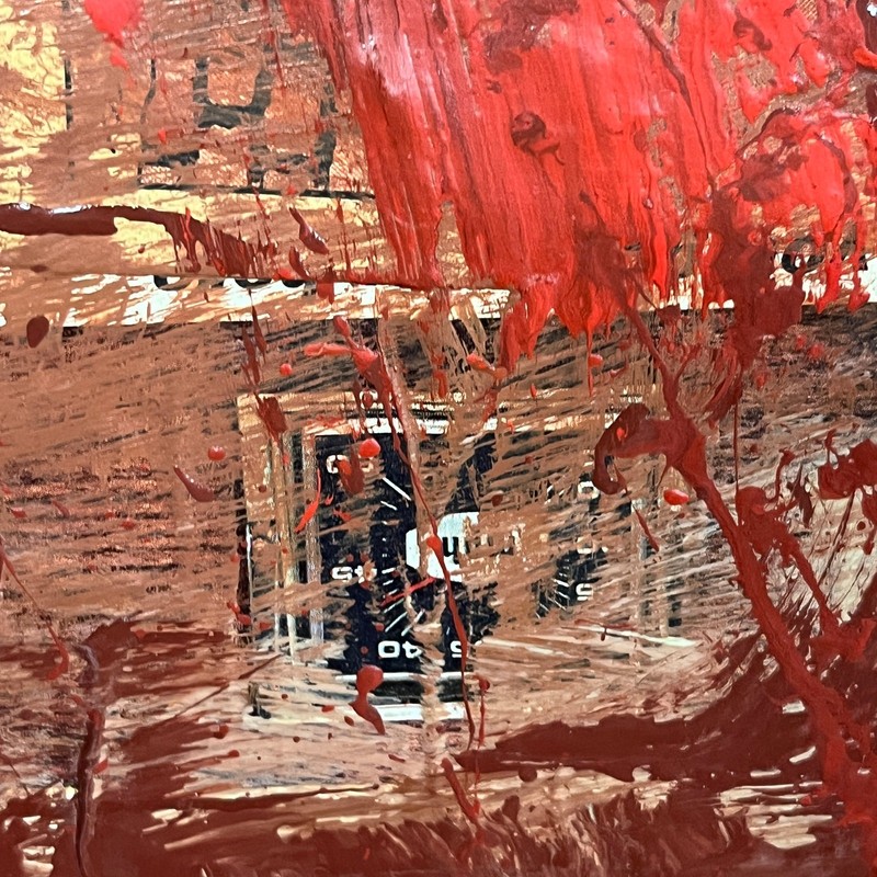 Original Mixed Media Abstract Art Painting 32x48 "Overlap" gallery