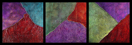 Original Art- BEAUTY and MYSTERY – Mixed Media on Canvas – Tryptic – One of a Ki