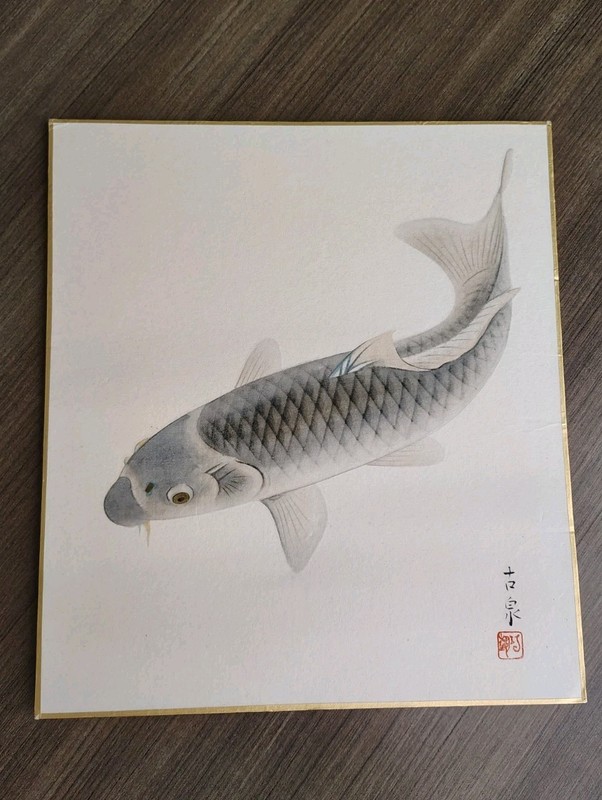 Koi Fish Wall Decor Original Painting Oriental Art
