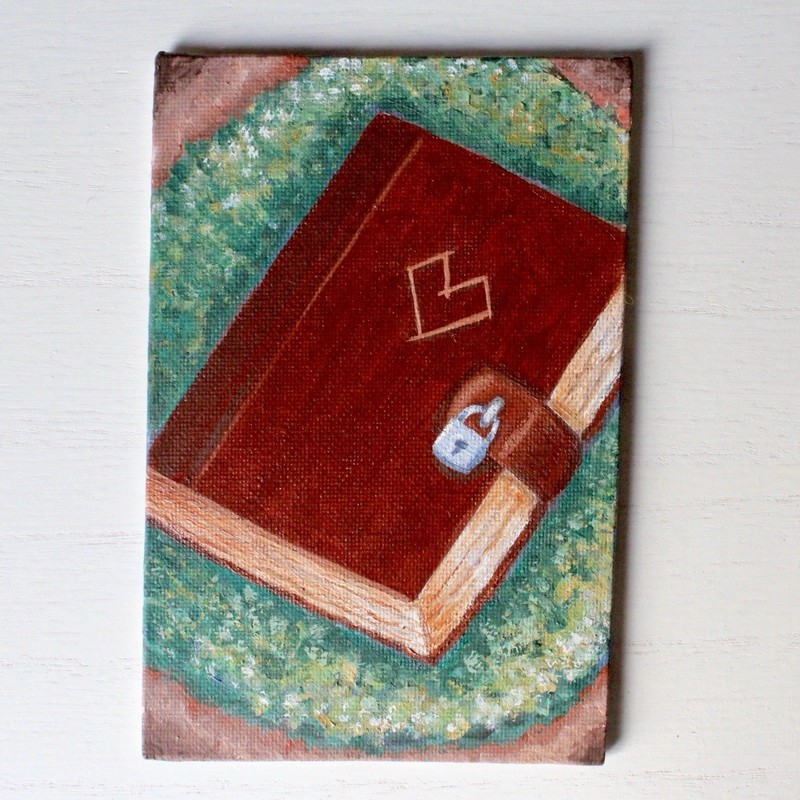 Original Art Fantasy Painting Canvas Panel 4×6” Acrylic by Emerson Meyer Art
