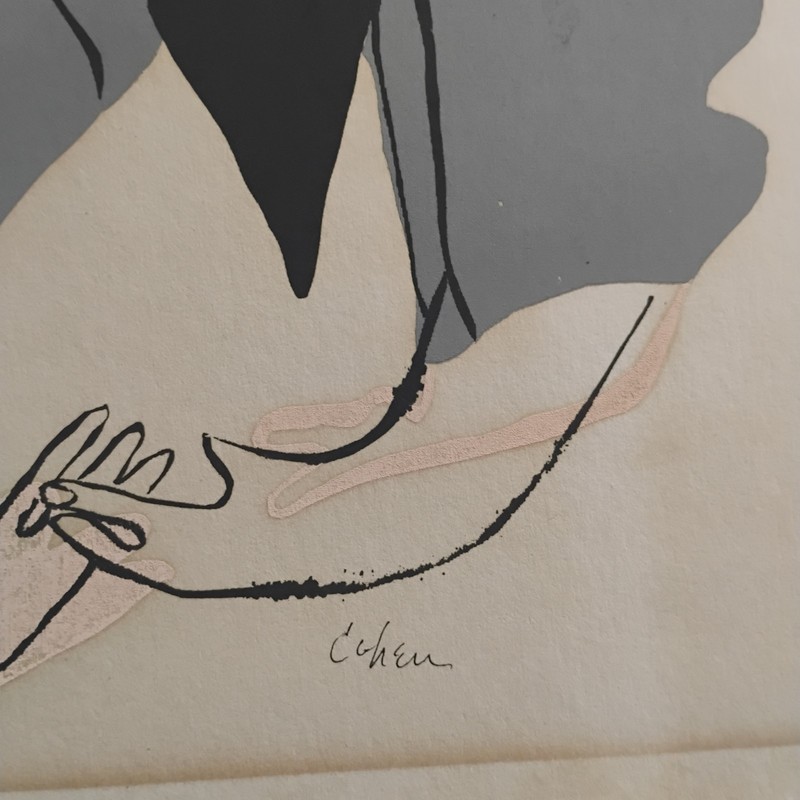 Cohen Art Signed Rare Silk Screen Vintage Mystery Artist Vintage Art gallery