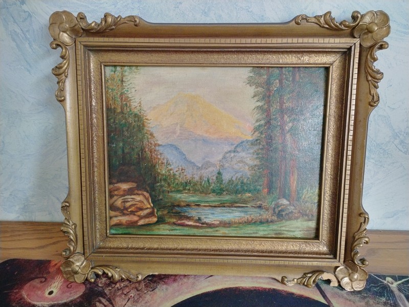 Vintage Painting Gold Frame Unsigned