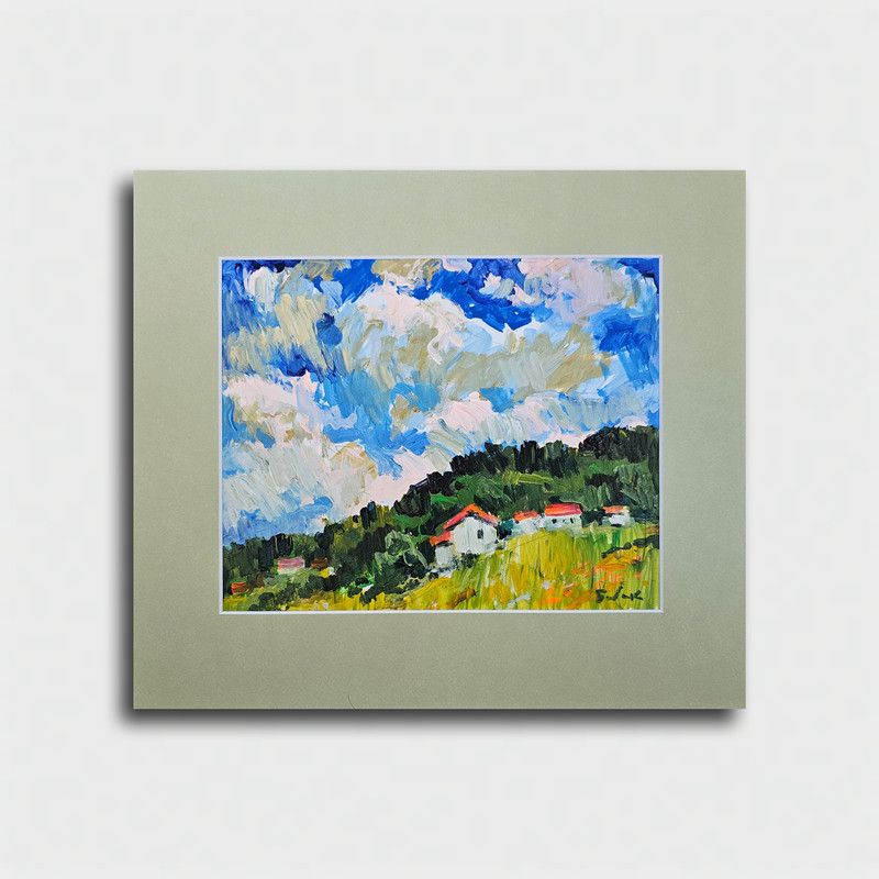 Oil painting Summer Ukrainian painter canvas Unframed Decor original landscape