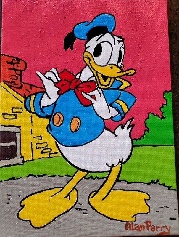 Donald Duck 5″×7″ Acrylic Painting