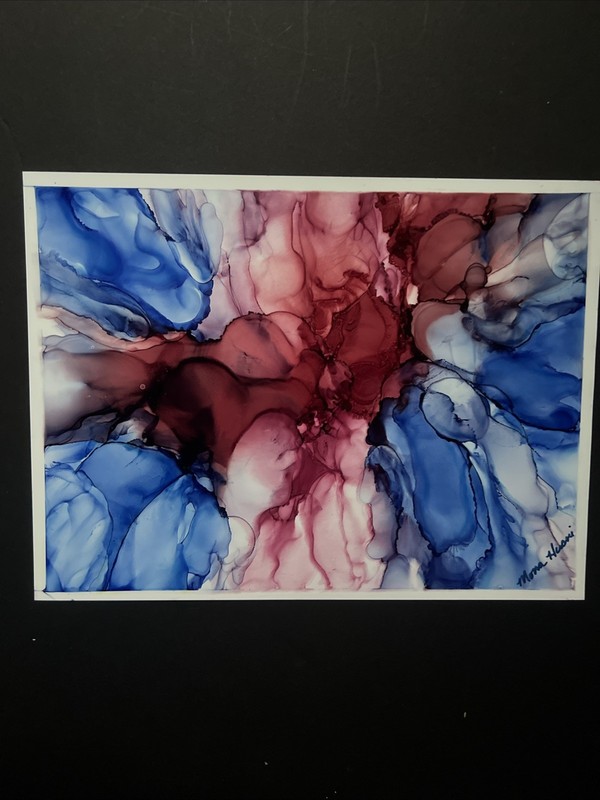 Beautiful , Unique , Colorful, Original – Hand Made Alcohol Ink Painting