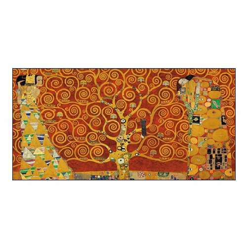Tree of Life – Red by Klimt Gallery Wrapped Canvas Giclee Art (18 in x 36 in)