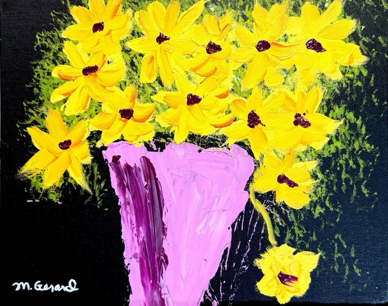 GERARD 11X14 IN-Abstract Expressionist Original Acrylic Painting Canvas Board