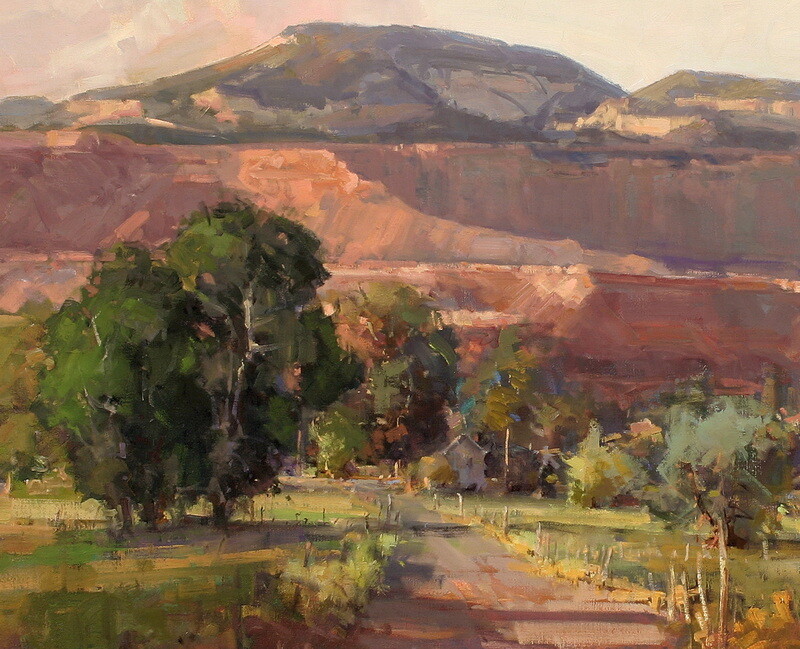 Arizona Mountain Landscape Oil painting Art Giclee Print Printed on canvas P464 gallery
