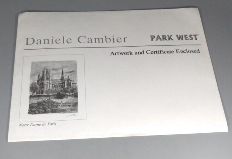 Notre Dame Paris, seriolithograph by Daniele Cambier, coa gallery