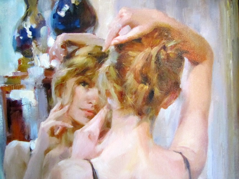 MICHAEL & INESSA GARMASH - THOUGHTFUL REFLECTIONS - PAINTING OIL ON CANVAS gallery