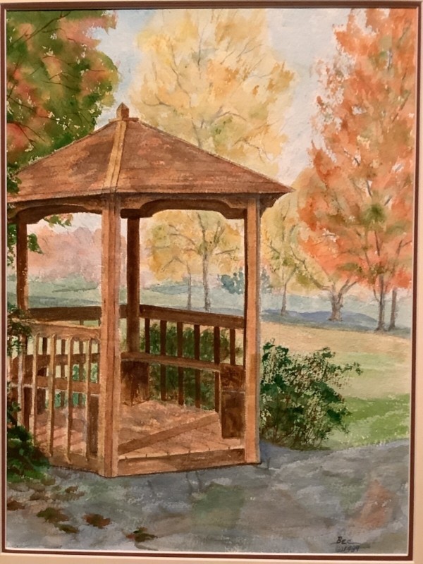 Becky (Rebecca) Dietrich (D’Bec) Original Watercolor Park Gazebo gallery