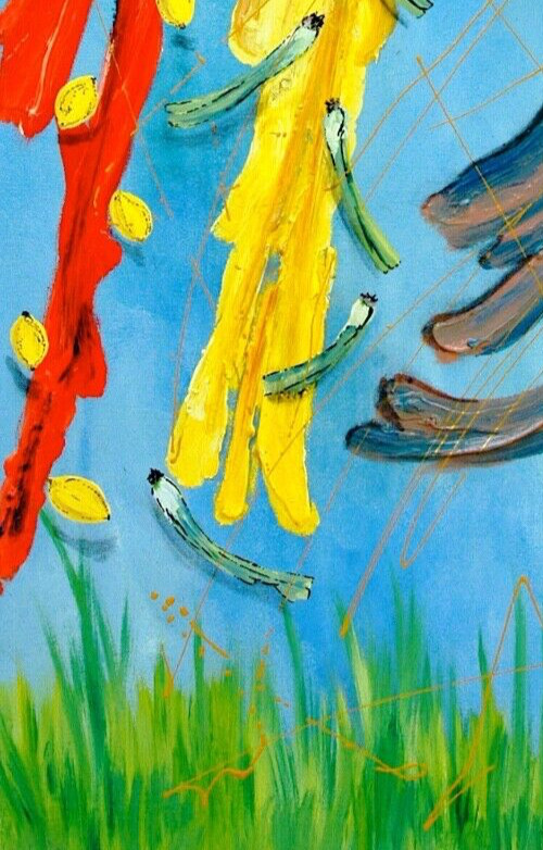 BECAUSE WE CARE VI Painting On Canvas . ORIGINAL UNIQUE 2006 . COA gallery