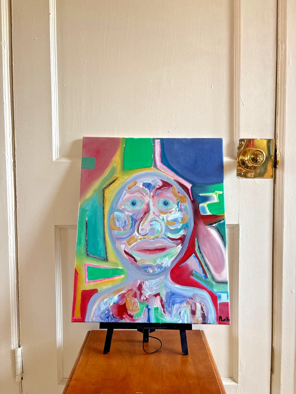 Original Murillo Painting, «Who Am I Today?», Oil on Canvas, 16×20″, Signed