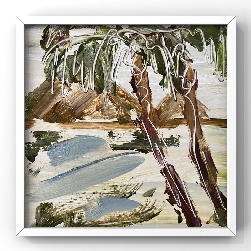 Moroccan Desert Oasis Framed Painting • Afrohemian Decor • Afro Boho Art Series