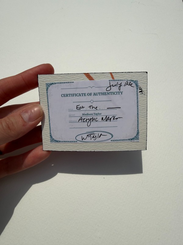 Original ACEO PaletteandPage Mixed Media Donkey Puns Protest Political Series gallery