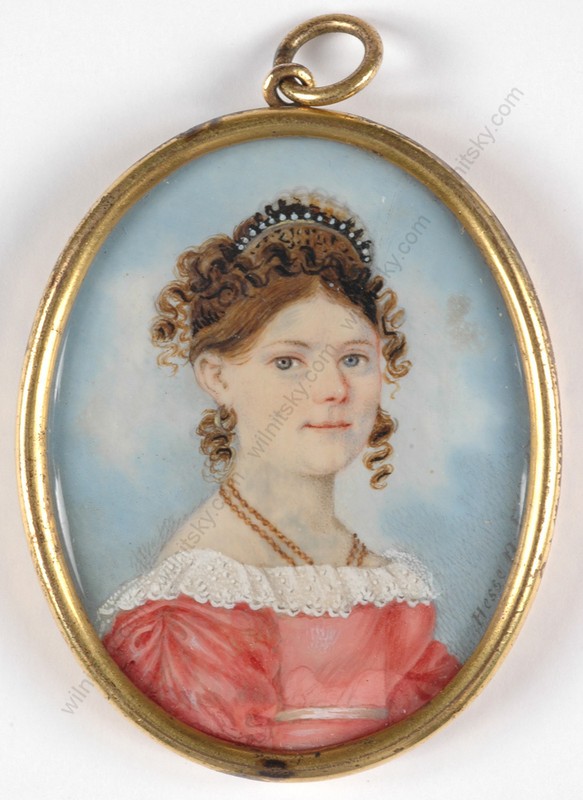 Johann Friedrich Hesse (1792-after 1855) «Portrait of a young woman», miniature