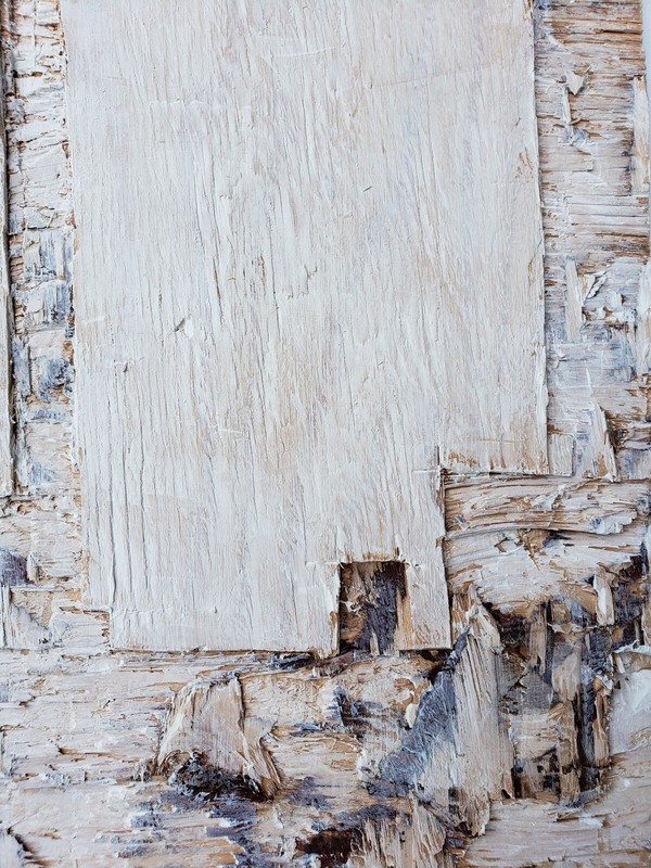 Original Minimal Textured Chiseled Painting On Reclaimed Wood By K.A.Davis gallery
