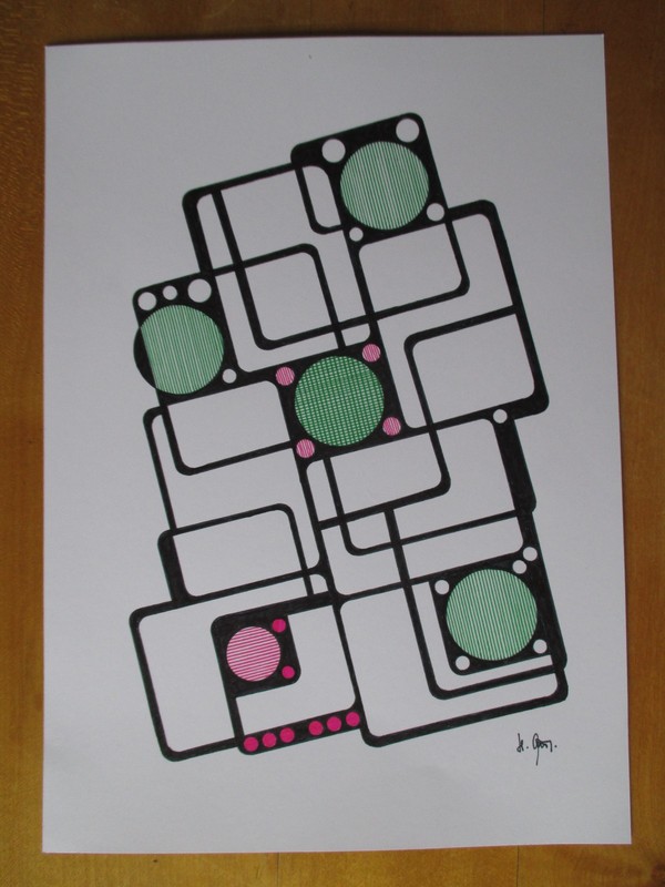 Ink Graphic – «Natural Remnant» from 2026 – DIN A4, Original, B. No.: 5176