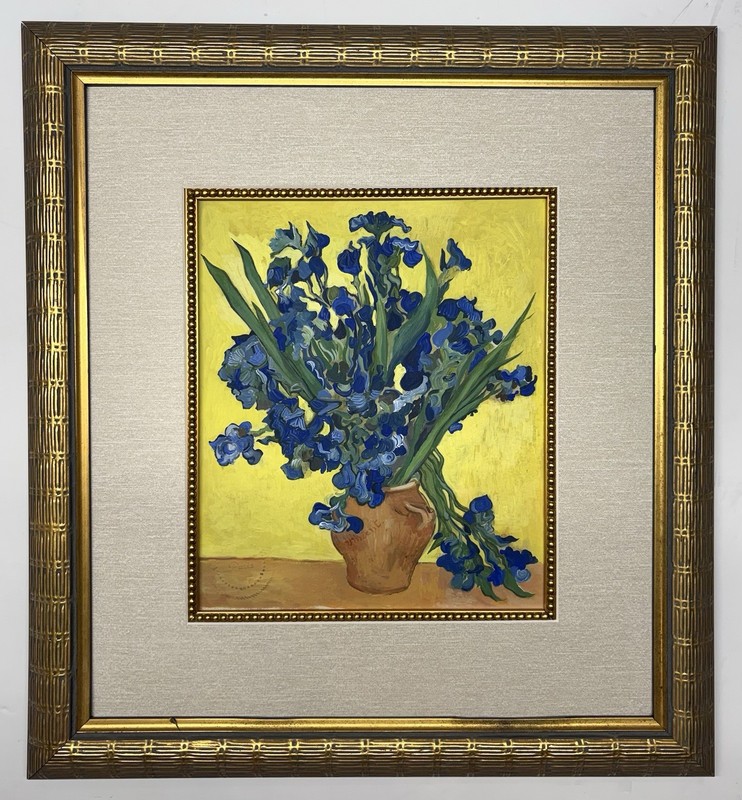 Vincent Van Gogh Signed 1853-1890 Oil On Paper In The Style Of Matted & Framed gallery