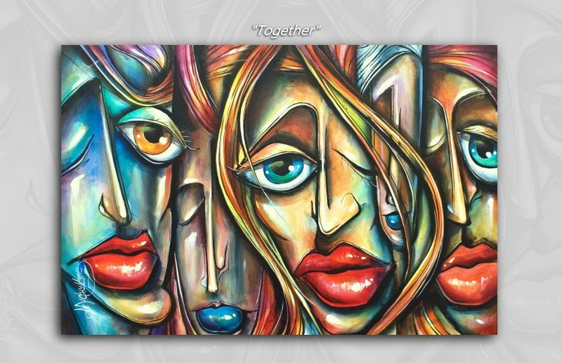 PAINTING Urban Expressions original Contemporary ART DECOR Mix Lang cert. unique