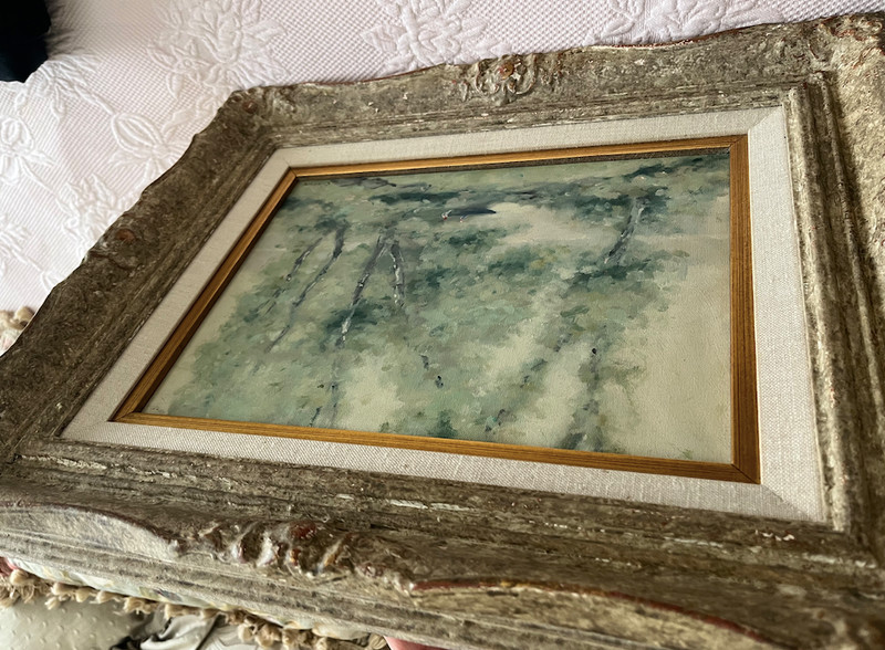 FABULOUS SIGNED ANDRE GISSON POST IMPRESSIONIST LANDSCAPE Museum Frame gallery