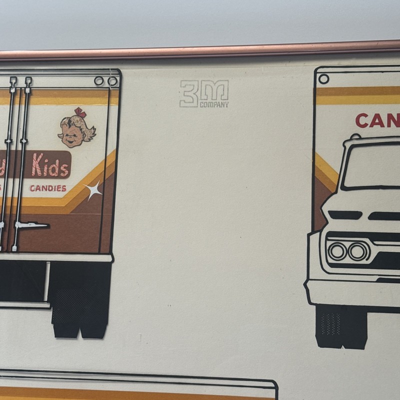 Vintage Retro Painting Illustration Truck Candy Advertising Original Industrial gallery