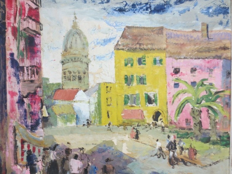 Original Joan Jameson Oil Painting ca.1949 - Ethel Kennedy Estate -Greenwich, CT gallery
