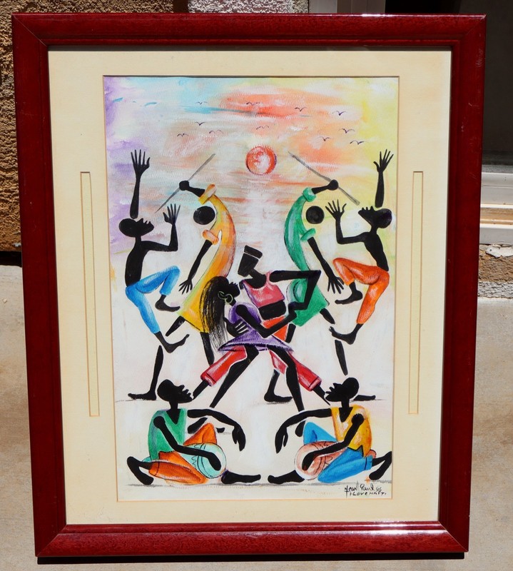 JEAN PAUL (Haitian) I LOVE HAITI Mixed Media Original Painting