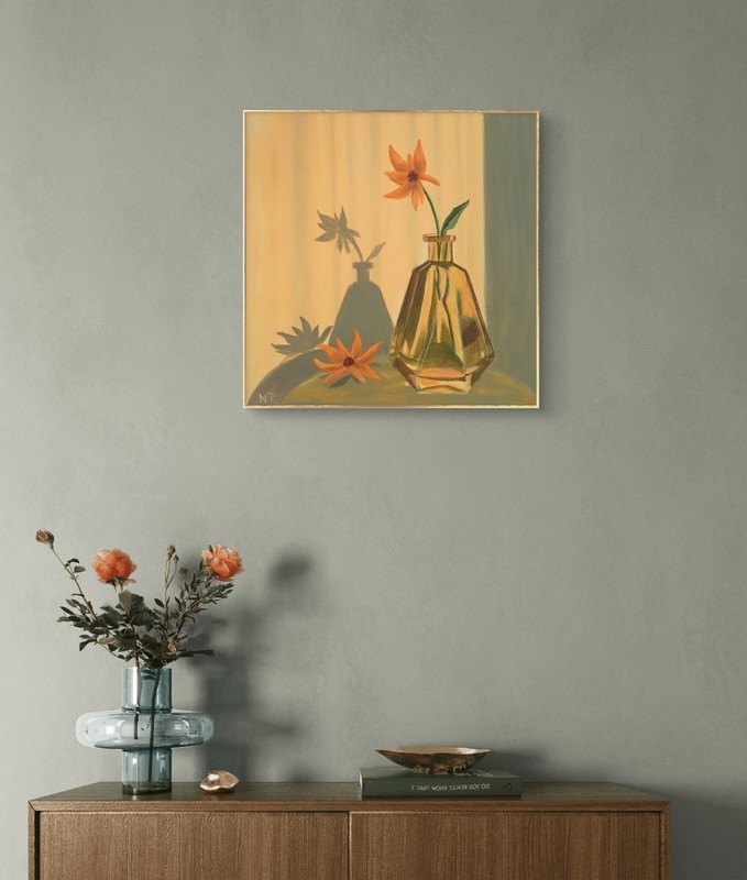 Paintings flowers in vase original hand paintings wall decoration still life modern art gallery