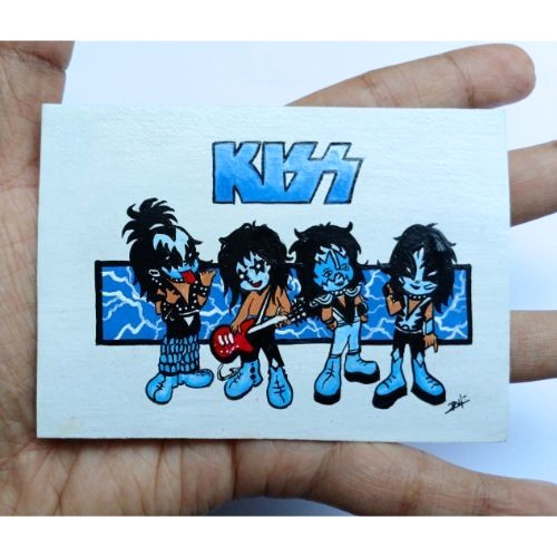 KISS BAND ACEO Original Music Rock Anime Art Card Acrylic Hand Painting NEW OOAK gallery
