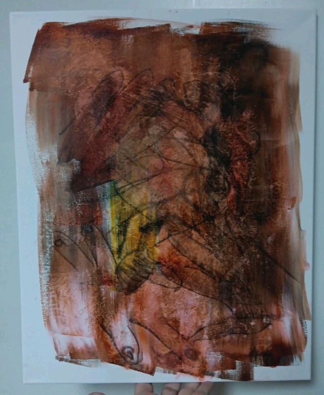 Mixed Media Painting Contemporary Abstract Art Informel Brut Tachisme Signed gallery