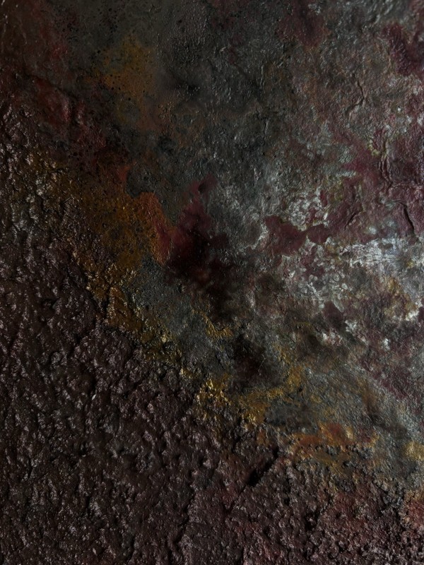 OOAK Original Abstract Textured Painting “Burnt Galaxy” 30x30cm Canvas Art gallery