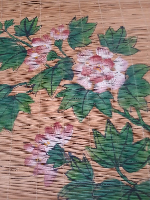 Large Chinese Bamboo Furong Artwork Scroll Artist Seal 37″x24″