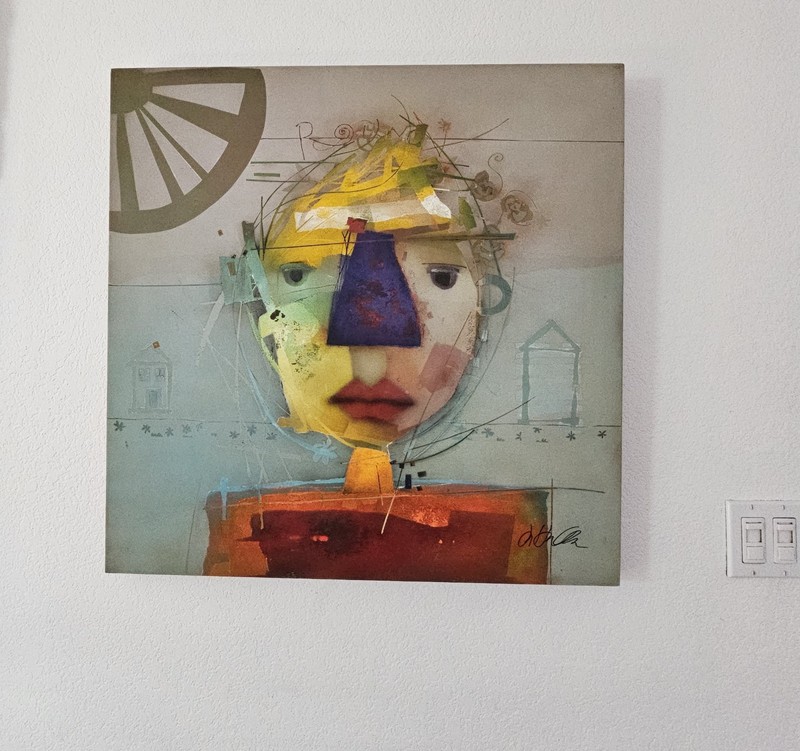 Terri Hallman Original Art, Abstract, Oil On Board 31″x30″x2″