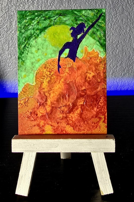Aceo Original Painting The Tiny Dancer