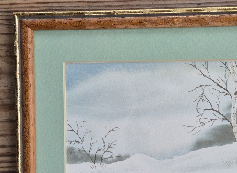 Watercolor Winter Scene original art by Tennessee artist Lettie Kennedy. gallery