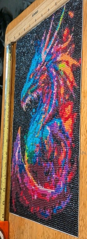 Rainbow Dragon Diamond Painting 30x40 cm Completed Sealed OOAK gallery