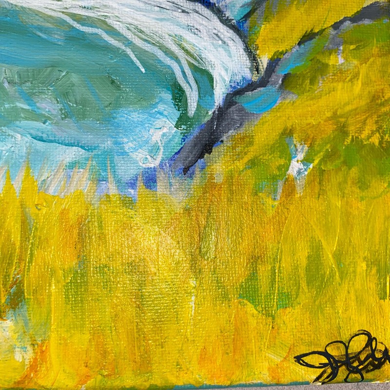 Ocean And Cliffs, 8”x10”,Signed By Artist, Original Acrylic Canvas, OOAK, COA. gallery
