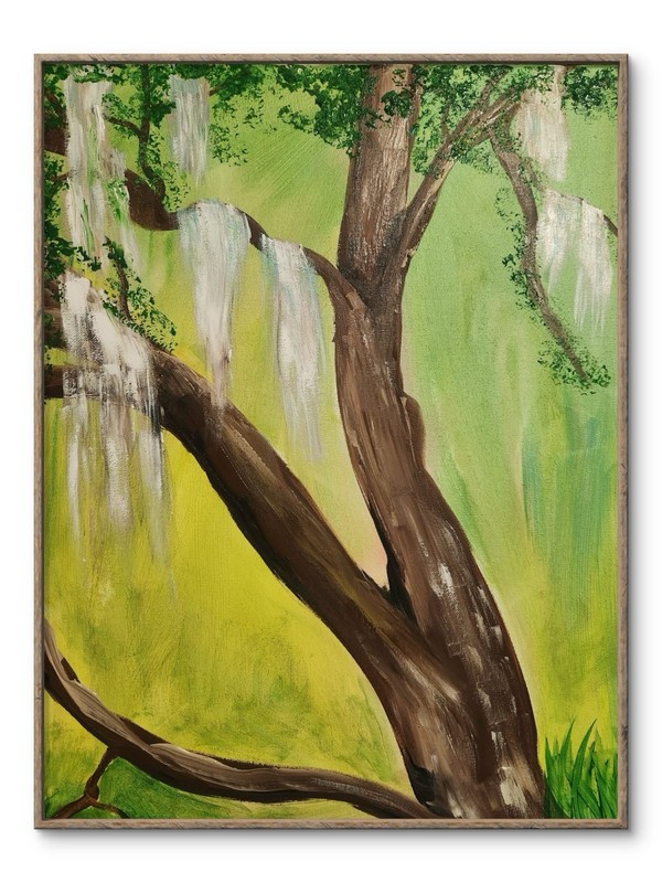 Original Abstract Mossy Oak 16X12 Canvas Acrylic Bold Colorful Wall Art