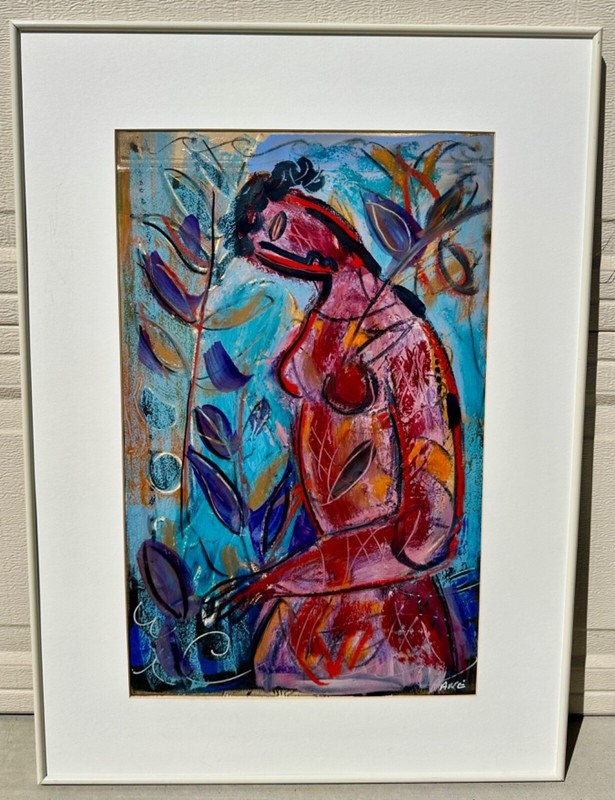 Famous Taos Listed Artist Bill Rane Signed Original Abstract Women Oil Painting