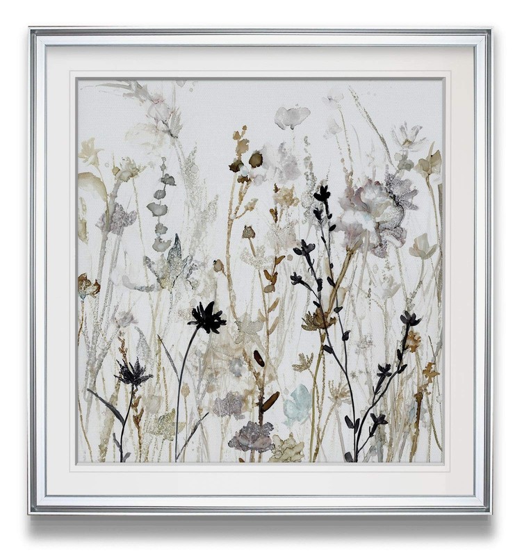 Wildflower Mist II Contemporary Artwork Flower Art Framed Landscape Painting …