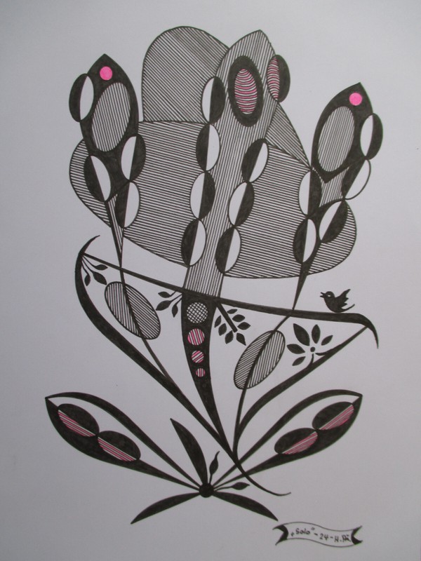 «SOLO» – ink graphic, DIN A4, original, no.: 2658