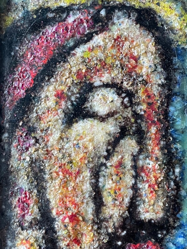 GEORGES ROUAULT ( After) RARE FRENCH ENAMEL PLATE c.1950 - HEAD OF CHRIST gallery