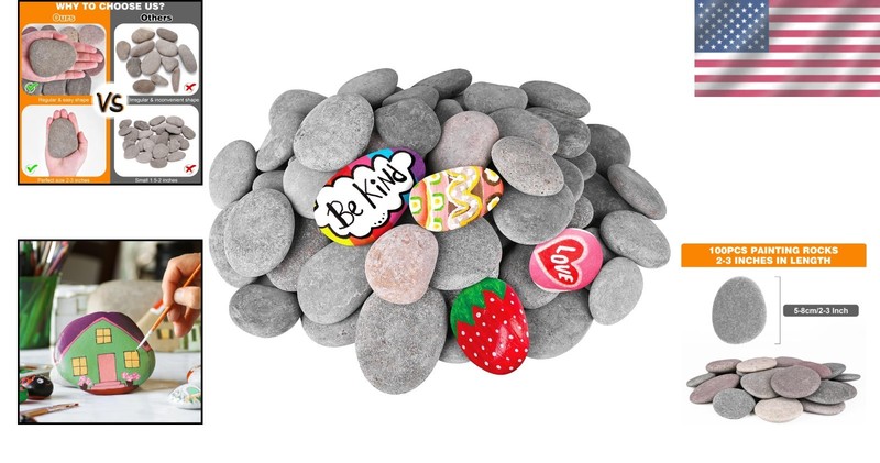 Large River Rocks for Painting 100 Pcs gallery