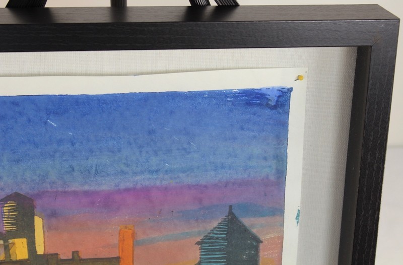 Original David K Gordon Artwork Brooklyn Skyline NYC #2 Architectural Pastel gallery