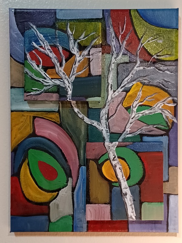 Birch, 9″x12″ oil on canvas original painting by Marina Gershman