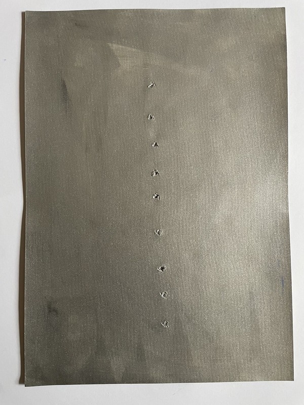 Lucio Fontana Original Painting on Paper Silver Modern Art Minimalist Italy F29 gallery