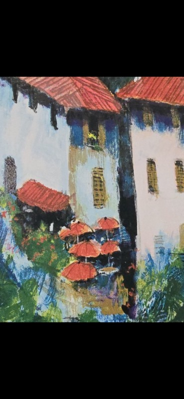 Bill Olendorf "Eze" French Riviera Village Signed AP 15/25 Framed Lithograph gallery