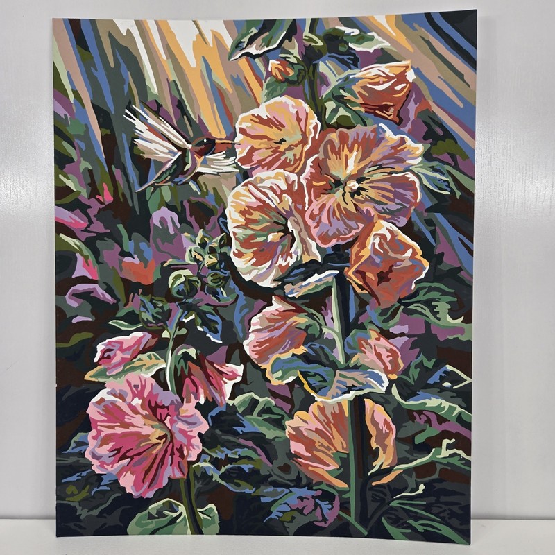 After The Rain Finished Acrylic Painting Paint By Number Hummingbird Sun 16×20